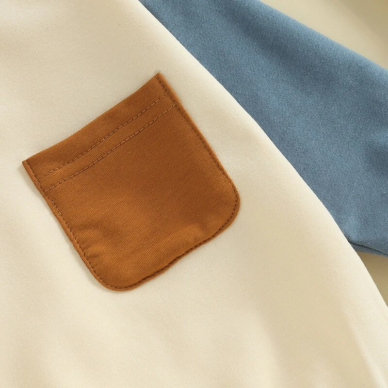 Kūdikių, mergaičių berniukų megztiniai ilgomis rankovėmis su kaklu, kontrastingos spalvos megztiniai Viršutiniai mieli kūdikių žieminiai drabužėliai