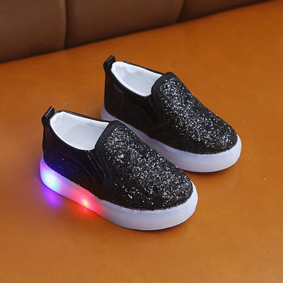 Pantofi sport pentru copii, paiete de modă luminoase de primăvară, paiete pentru copii, băieți, pantofi pentru fete, pantofi cu LED-uri, pantofi de alergare ușoare, 21-30