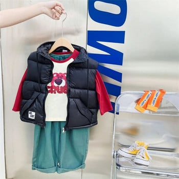 Γιλέκο για αγόρια Παιδικό γιλέκο 2023 Διαθέσιμο Ζεστό Plus Χοντρό Χειμερινό Φθινοπωρινό Μπουφάν Παιδικά Ρούχα