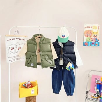 Γιλέκο για αγόρια Παιδικό γιλέκο 2023 Διαθέσιμο Ζεστό Plus Χοντρό Χειμερινό Φθινοπωρινό Μπουφάν Παιδικά Ρούχα