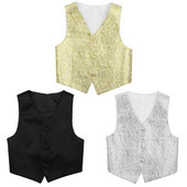 Copii Băieți Gentleman Costume Formale Vestă Copii Rochie Florală Vestă pentru Nuntă Concurs Petrecere Aniversare Haine pentru Bebeluș 2-14 Ani