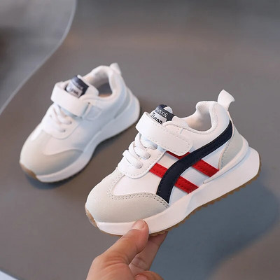 Vaikiški sportiniai bateliai plokščiu padu bamblys sportiniai batai berniukams mergaitėms madingi batai vaikams laisvalaikio batai odiniai kvėpuojantys minkšti bėgimai