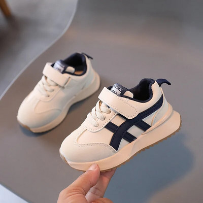 Vaikiški sportiniai bateliai plokščiu padu bamblys sportiniai batai berniukams mergaitėms madingi batai vaikams laisvalaikio batai odiniai kvėpuojantys minkšti bėgimai