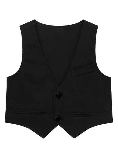 Copii Băieți Vestă Prince Vestă Formală Gentleman Gât în V Vestă la un singur piept pentru nuntă, petrecere de aniversare, îmbrăcăminte de dans Performance