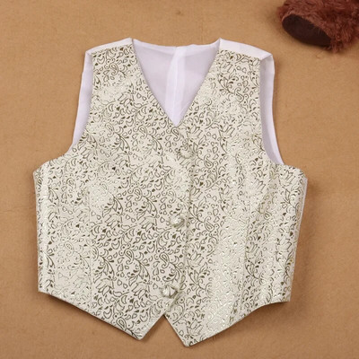 Berniukų liemenė Vaikai Berniukai Džentelmenas oficialus kostiumas Princo liemenė Liemenė Konkursas Vestuvių vakarėlis Striukė Paltas pasirodymo kostiumai N77