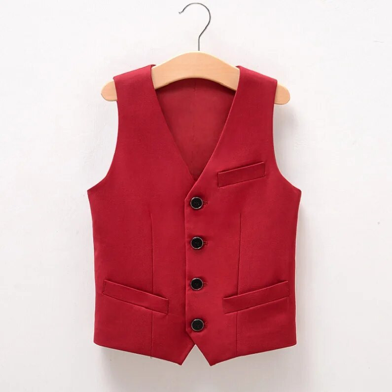 Berniukų liemenė Vaikai Berniukai Džentelmenas oficialus kostiumas Princo liemenė Liemenė Konkursas Vestuvių vakarėlis Striukė Paltas pasirodymo kostiumai N77