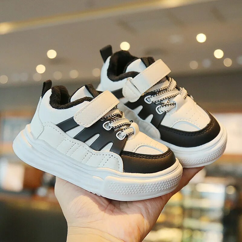 Pantofi de bumbac pentru copii Pantofi ocazional pentru băiat Copii Izolație de pluș Pantofi casual Pantofi impermeabili pentru bebeluși Zapatillas Niño Zapatos