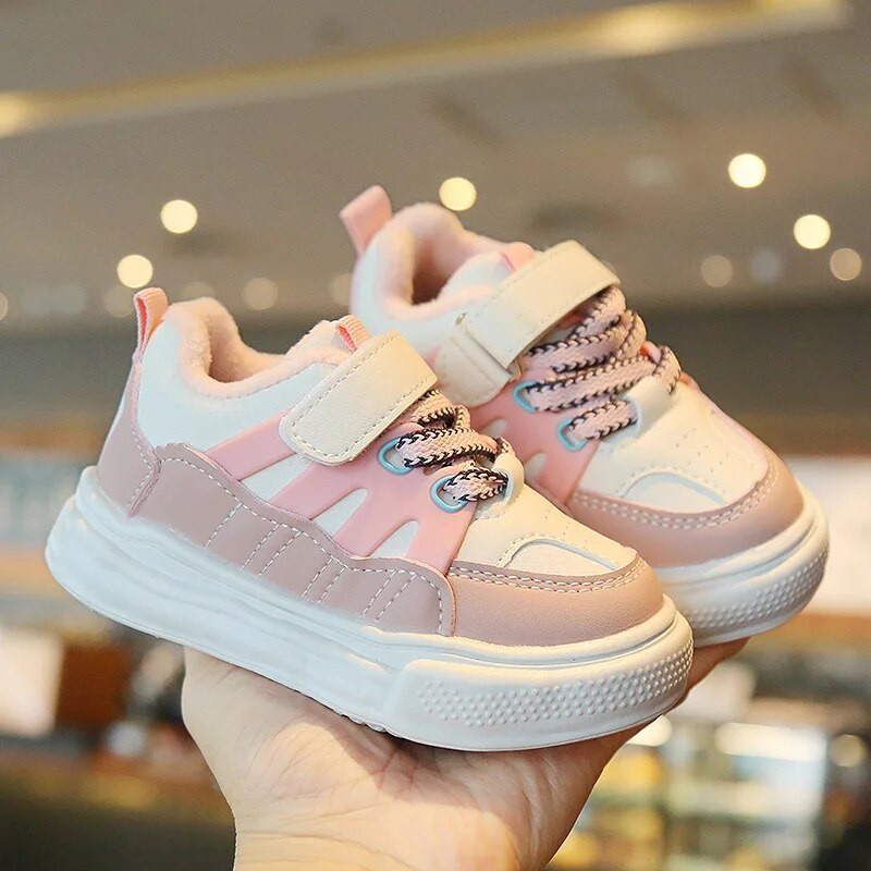 Pantofi de bumbac pentru copii Pantofi ocazional pentru băiat Copii Izolație de pluș Pantofi casual Pantofi impermeabili pentru bebeluși Zapatillas Niño Zapatos