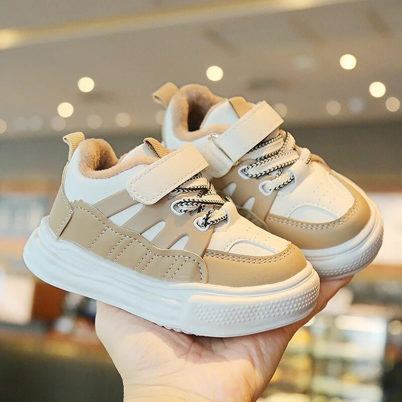 Pantofi de bumbac pentru copii Pantofi ocazional pentru băiat Copii Izolație de pluș Pantofi casual Pantofi impermeabili pentru bebeluși Zapatillas Niño Zapatos