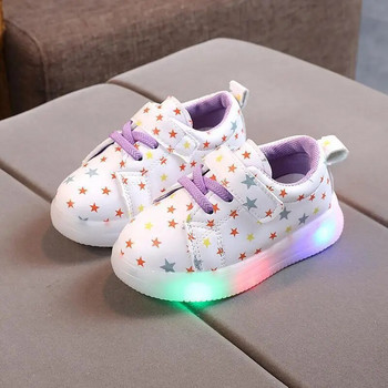 Детски спортни обувки Пролетни светещи модни дишащи детски обувки за момчета Момичета LED маратонки със светлини Маратонки Zapatillas