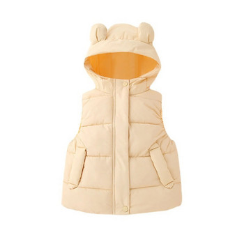Леко зимно яке за малко дете Деца за бебета Момчета Зимно топло леко вълнено палто за момичета с мечешки уши и качулка Размер 14