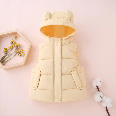 Jachetă ușoară de iarnă pentru copil mic Copii bebeluși băieți fete iarnă caldă ușoară urechi de urs cu glugă fete haină de lână mărimea 14