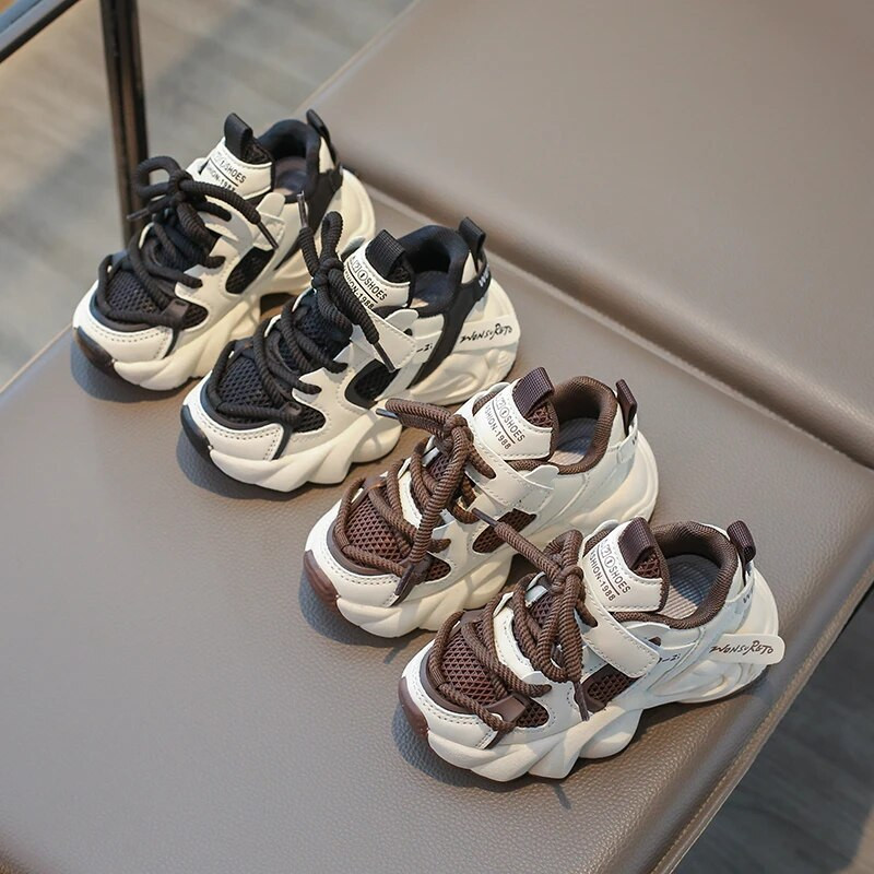 2024. aasta uued tüdrukute tossud, mis sobivad värviga pehme nööriga, värviga sobivad pehmed hingavad laste võrgust spordijalatsid poistele, libisemiskindlad