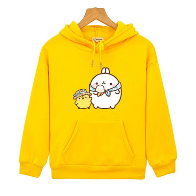 Molang and Piupiu Hoodies Βρεφικά αγόρια/κορίτσια ανοιξιάτικα μπλουζάκια Παιδικά χαριτωμένα ρούχα λαγουδάκι Kawaii Unisex Παιδική στολή Kawaii