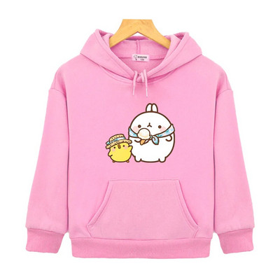 Molang and Piupiu Hoodies Βρεφικά αγόρια/κορίτσια ανοιξιάτικα μπλουζάκια Παιδικά χαριτωμένα ρούχα λαγουδάκι Kawaii Unisex Παιδική στολή Kawaii