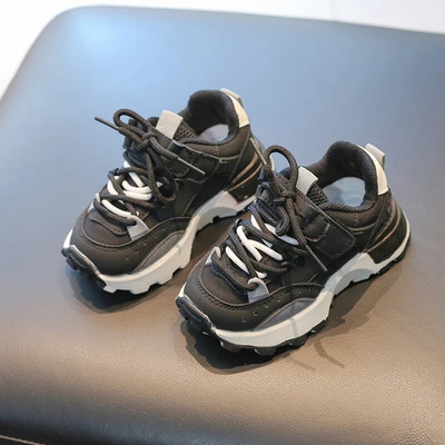 Παιδικά δερμάτινα χοντρά αθλητικά παπούτσια για μικρά αγόρια Αντιολισθητικά TPR Casual αθλητικά παπούτσια για κορίτσια Παπούτσια για τρέξιμο τένις 3-6Y Φθινόπωρο Άνοιξη