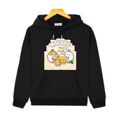 Molang και Piupiu Drink Tea Printing Streetwear Kawaii Hoodies Φούτερ για αγόρια και κορίτσια Φθινοπωρινά ζεστά μακρυμάνικα παιδικά μπλουζάκια