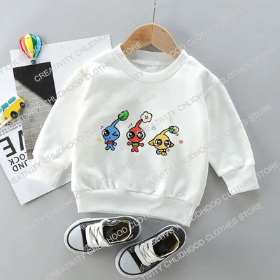 Hanorace pentru copii Pikmin Pulover Desene animate Anime Haine casual Joc Fete Băieți Copii Kawaii Bumbac Hanorac la modă Topuri