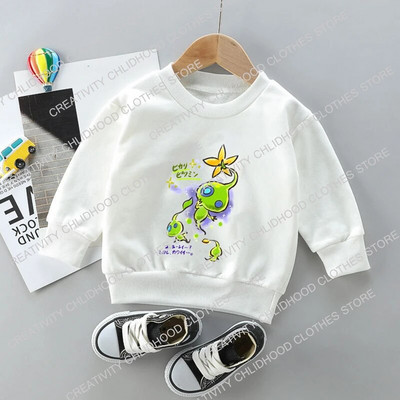 Hanorace pentru copii Pikmin Pulover Desene animate Anime Haine casual Joc Fete Băieți Copii Kawaii Bumbac Hanorac la modă Topuri