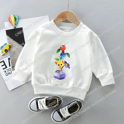 Hanorace pentru copii Pikmin Pulover Desene animate Anime Haine casual Joc Fete Băieți Copii Kawaii Bumbac Hanorac la modă Topuri