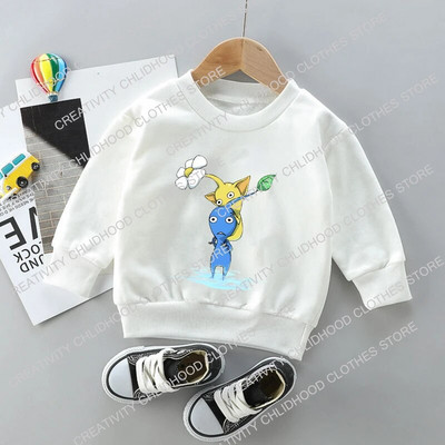Hanorace pentru copii Pikmin Pulover Desene animate Anime Haine casual Joc Fete Băieți Copii Kawaii Bumbac Hanorac la modă Topuri