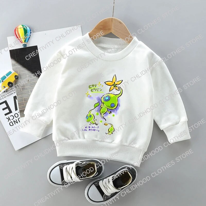 Pikmin Vaikiški megztiniai Megztiniai Animaciniai filmai Anime Laisvalaikiai Drabužiai Žaidimas Merginos Berniukai Vaikai Kawaii Medvilnė Madingi megztiniai Viršutiniai