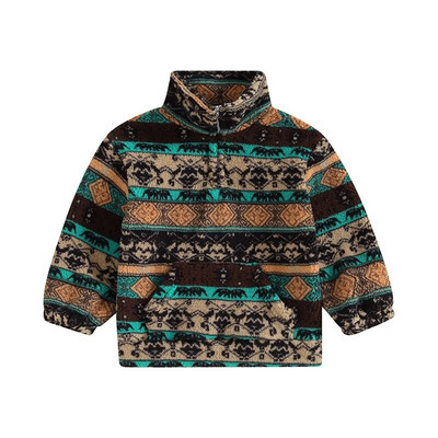 2023-08-17 Lioraitiin 3-7 ani Copii mici Fete Băieți Jachetă de iarnă cu mâneci lungi Jachetă din fleece de pluș Pulover cu jumătate de fermoar Haine calde pentru copii