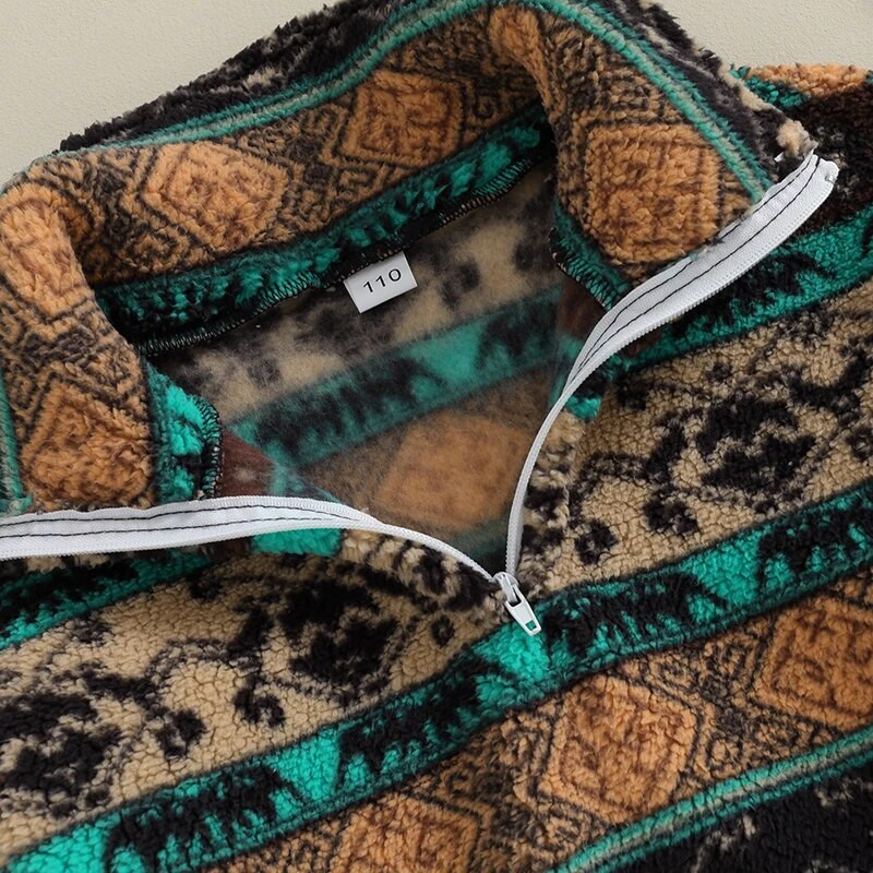 2023-08-17 Lioraitiin 3-7 ani Copii mici Fete Băieți Jachetă de iarnă cu mâneci lungi Jachetă din fleece de pluș Pulover cu jumătate de fermoar Haine calde pentru copii