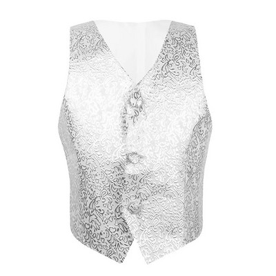iEFiEL 3-14 ani Copii Copii Băieți Gentleman Costume formale Vestă cu model floral Vestă formală Haine pentru petrecere de nuntă