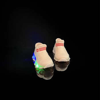Бебешки LED обувки Размер 21-30 Момчета Светещи маратонки Момичета Светещи светещи обувки Детски първи проходилки Детски модни спортни обувки