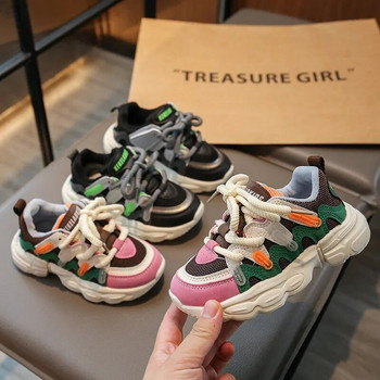 Детски спортни обувки Детски маратонки Малки деца Момчета Момичета Ежедневни обувки Air Mesh Дишащи модни училищни обувки за бягане Нови меки