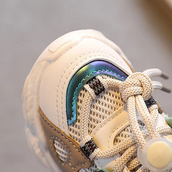 Baywell Детски спортни обувки Мрежести дишащи маратонки за момчета Пролет Есен Деца Момичета Неплъзгащи се обувки за бягане на открито Размер 21-36