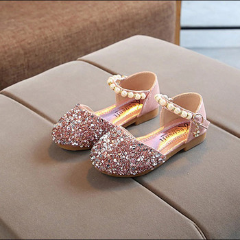 ma&baby Деца Детски обувки за момичета Пайети Перлени кожени обувки на принцеса за момичета Сватбени обувки за рожден ден D01