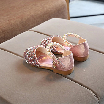 ma&baby Παιδικά παιδικά παπούτσια για κορίτσια παγιέτες Pearl Princess Δερμάτινα παπούτσια για κορίτσια Γαμήλια παπούτσια γενεθλίων D01