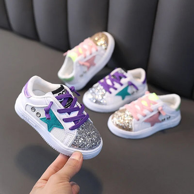 Αθλητικά παπούτσια για μωρά αγόρια για κορίτσια παγιέτες Μόδα παπούτσια 2023 Sping Φθινοπωρινά Slip-On Παπούτσια για αγόρια Μέγεθος 21-30 Μαλακή σόλα casual παπούτσια