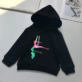 Acuarelă Gimnastică Fete Copii Primăvară Toamnă Hanorac Cămașă Copii Bebeluși Desene Animat GYM Imprimat Hanorac Topuri 2022 Hanorac Haine