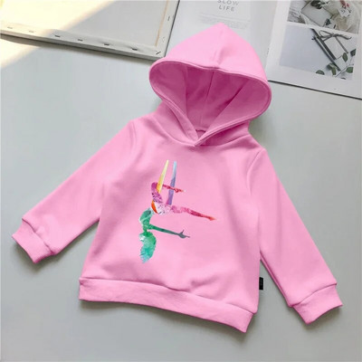 Acuarelă Gimnastică Fete Copii Primăvară Toamnă Hanorac Cămașă Copii Bebeluși Desene Animat GYM Imprimat Hanorac Topuri 2022 Hanorac Haine