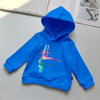 Acuarelă Gimnastică Fete Copii Primăvară Toamnă Hanorac Cămașă Copii Bebeluși Desene Animat GYM Imprimat Hanorac Topuri 2022 Hanorac Haine
