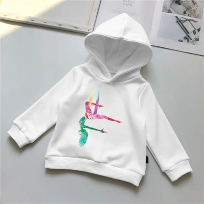 Acuarelă Gimnastică Fete Copii Primăvară Toamnă Hanorac Cămașă Copii Bebeluși Desene Animat GYM Imprimat Hanorac Topuri 2022 Hanorac Haine