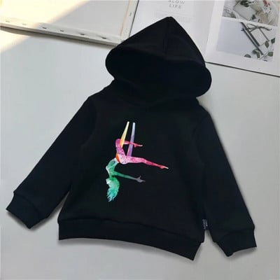 Acuarelă Gimnastică Fete Copii Primăvară Toamnă Hanorac Cămașă Copii Bebeluși Desene Animat GYM Imprimat Hanorac Topuri 2022 Hanorac Haine