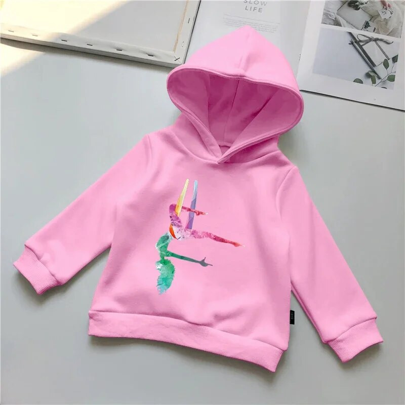 Acuarelă Gimnastică Fete Copii Primăvară Toamnă Hanorac Cămașă Copii Bebeluși Desene Animat GYM Imprimat Hanorac Topuri 2022 Hanorac Haine