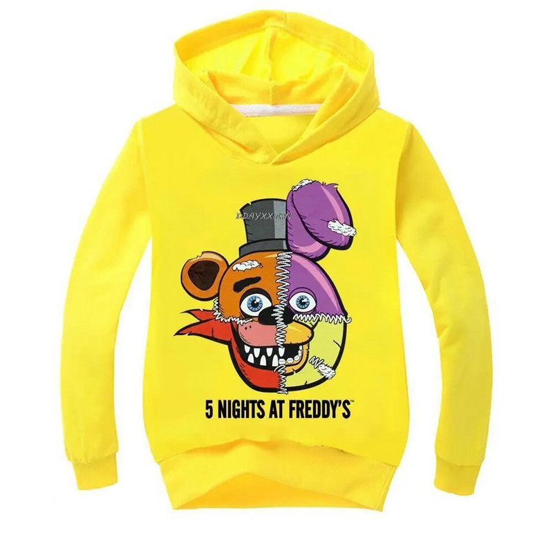 Copil Fată Primăvară Toamnă Hanorac cu mâneci întregi Hanorac Copil Bebeluș Desen animat Five Night Freddy Hanorac Topuri Jachetă Culoare Îmbrăcăminte