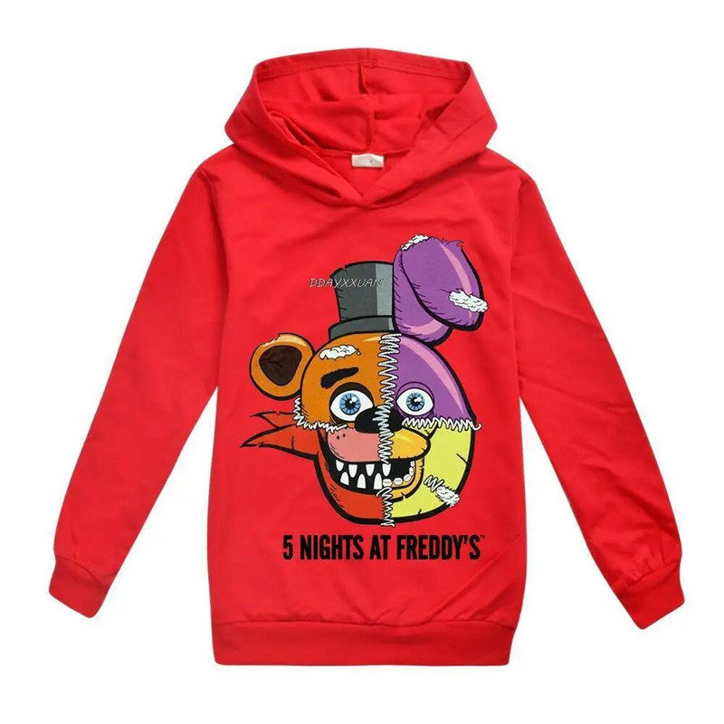 Copil Fată Primăvară Toamnă Hanorac cu mâneci întregi Hanorac Copil Bebeluș Desen animat Five Night Freddy Hanorac Topuri Jachetă Culoare Îmbrăcăminte