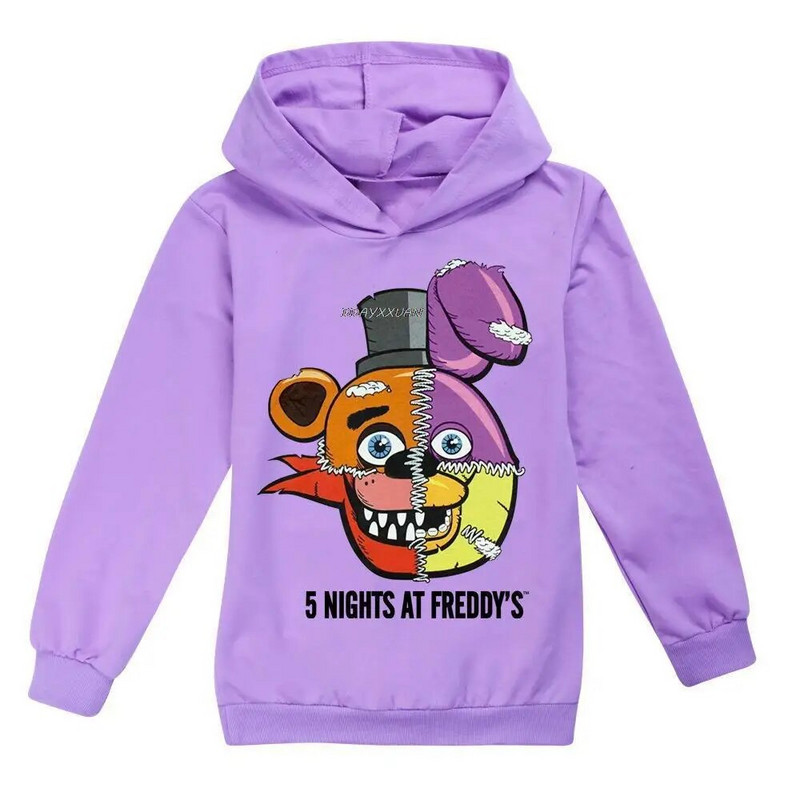 Copil Fată Primăvară Toamnă Hanorac cu mâneci întregi Hanorac Copil Bebeluș Desen animat Five Night Freddy Hanorac Topuri Jachetă Culoare Îmbrăcăminte
