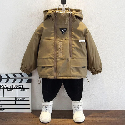 Boys Casual Jacket Άνοιξη Φθινόπωρο Ζεστό Παιδικό Μπουφάν με κουκούλα Windbreaker Ρούχα για αγόρια CH235