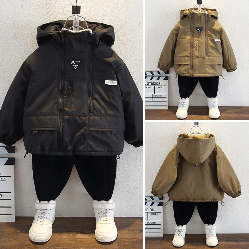 Boys Casual Jacket Άνοιξη Φθινόπωρο Ζεστό Παιδικό Μπουφάν με κουκούλα Windbreaker Ρούχα για αγόρια CH235