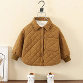 Dječački kaput Jakna Pamučna vjetrobranska 2024 rever topla plus zadebljana proljeće jesen visokokvalitetna dječja odjeća