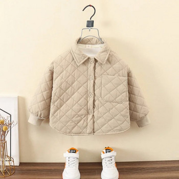 Палто за момчета Яке Памучна защита от вятър 2024 г. Топло плюс удебелено пролетно есенно висококачествено детско облекло