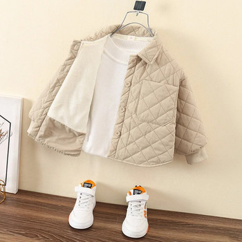 Μπουφάν Boys Coat Cotton Windbreak 2024 Lapel Warm Plus Thicken Άνοιξη Φθινόπωρο Υψηλής Ποιότητας Παιδικά Ρούχα