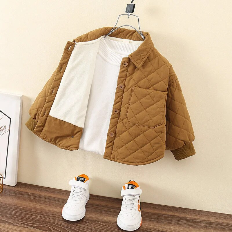 Dječački kaput Jakna Pamučna vjetrobranska 2024 rever topla plus zadebljana proljeće jesen visokokvalitetna dječja odjeća